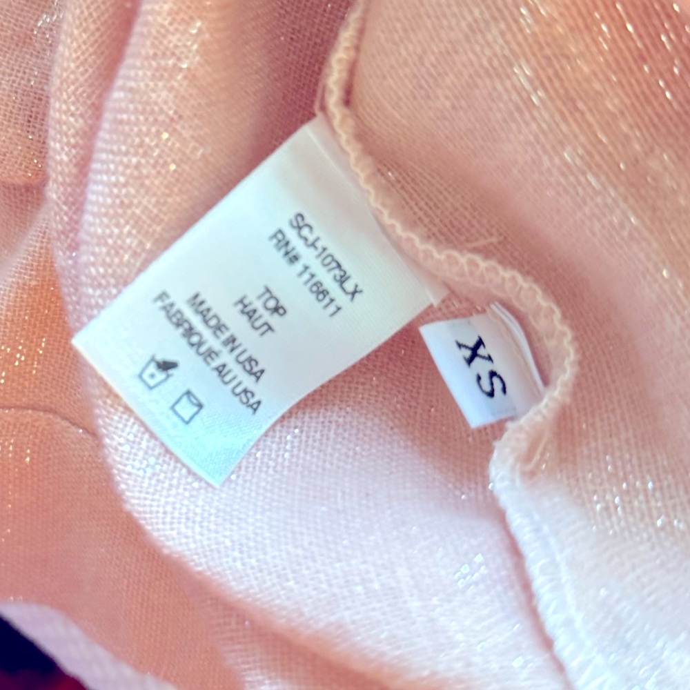 ANTHROPOLOGIE Amadi Pink Shimmer Linen Oversized Blazer Jacket Lightweight Coat - Picture 11 of 12
